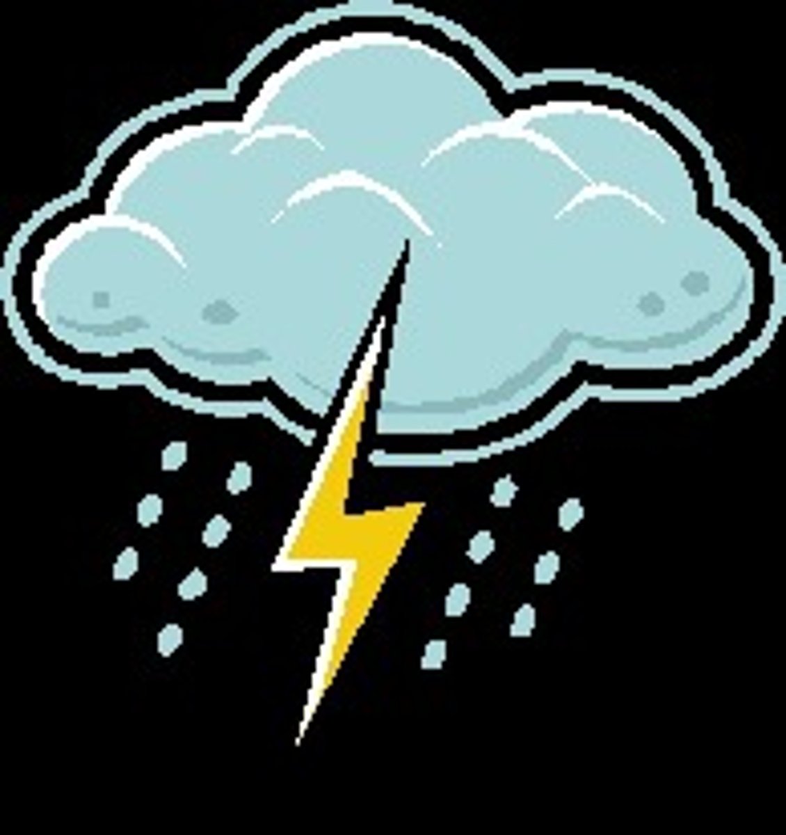 <p>There are thunderstorms.</p>