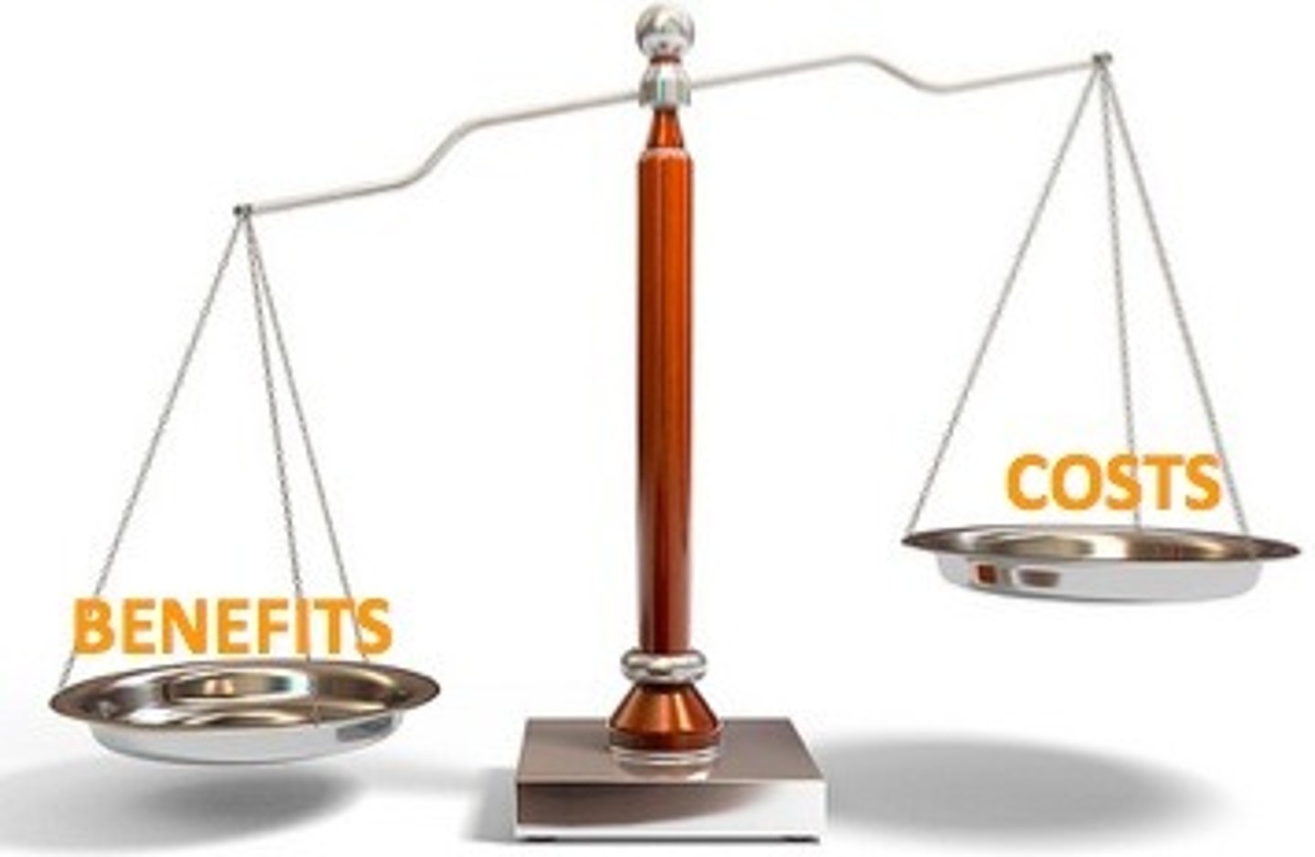 <p>the process of weighing all of the costs of an action against all of the benefits of that action.</p>