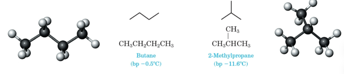 <p>Compounds that have the same molecular formula but different structural formulas.</p>