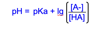 <p><span>Henderson-Hasselbach Equation</span></p>
