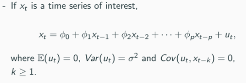 assumptions: covariance stationary