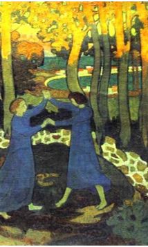 <ul><li><p>stroming= symbolisme</p></li><li><p>Maker=<span>Nabis</span></p></li><li><p>periode= eind 19e eeuw</p></li><li><p>waar= Frankrijk</p></li><li><p>definitie= Schildertechniek  waarbij vlakken van pure kleur worden omlijnd met donkere contouren, zoals in glas-in-lood. In symbolistische context staat het voor vereenvoudiging en spirituele helderheid: kleur en lijn drukken een innerlijke, symbolische waarheid uit, niet de zichtbare realiteit.</p></li><li><p>voorbeeld=<span style="font-family: "Century Gothic";"><span>Lutte de Jacob contre l’Ange, Maurice denis</span></span></p></li></ul><p></p>