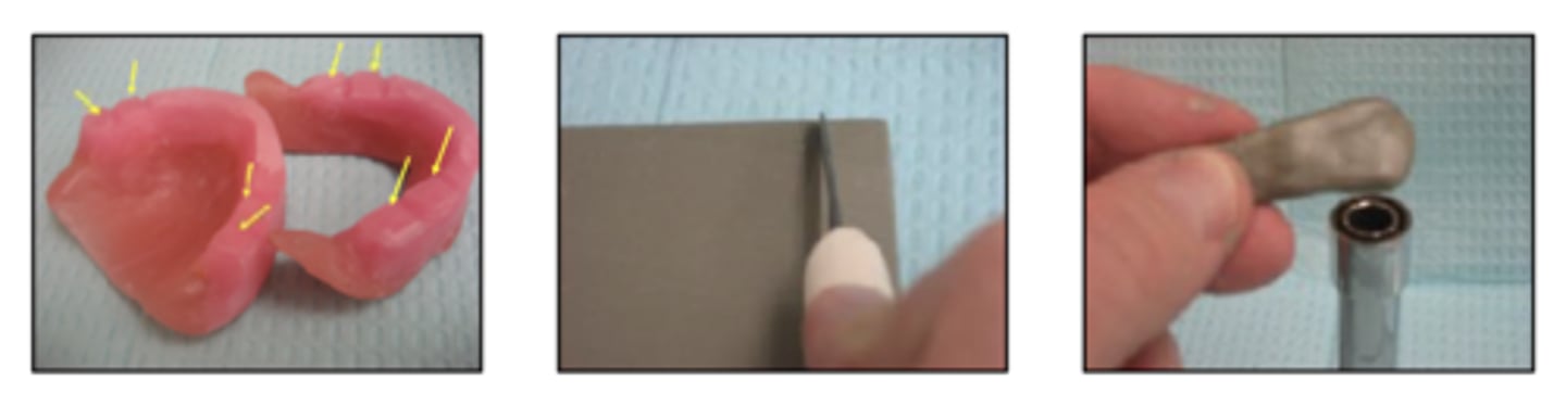 <p>When heating the Aluwax for the bite registration, you can heat the wax using a Bunsen burner and/or hot water until it is __________</p>