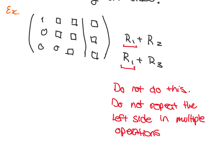 When doing multiple operations you can’t have operations repeating left sides. 