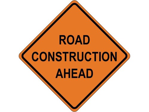 <p>entering construction zone slow down</p>