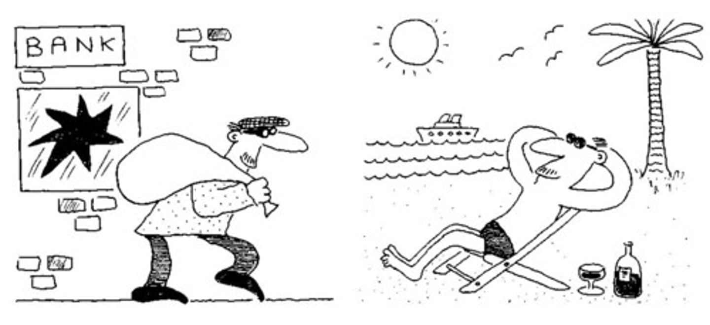 <p>to avoid punishment for some wrong or illegal action</p>