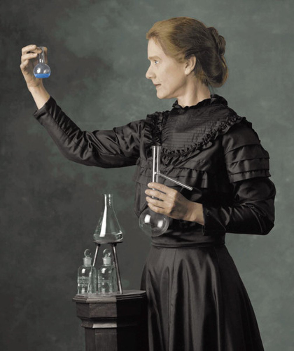 <p>She was the first women to win two Nobel Prizes. She was born in Poland but studied in Paris. While there she earned two degrees, one in physics and another in mathematics. Is famous along with her husband for discovering the element radium.</p>