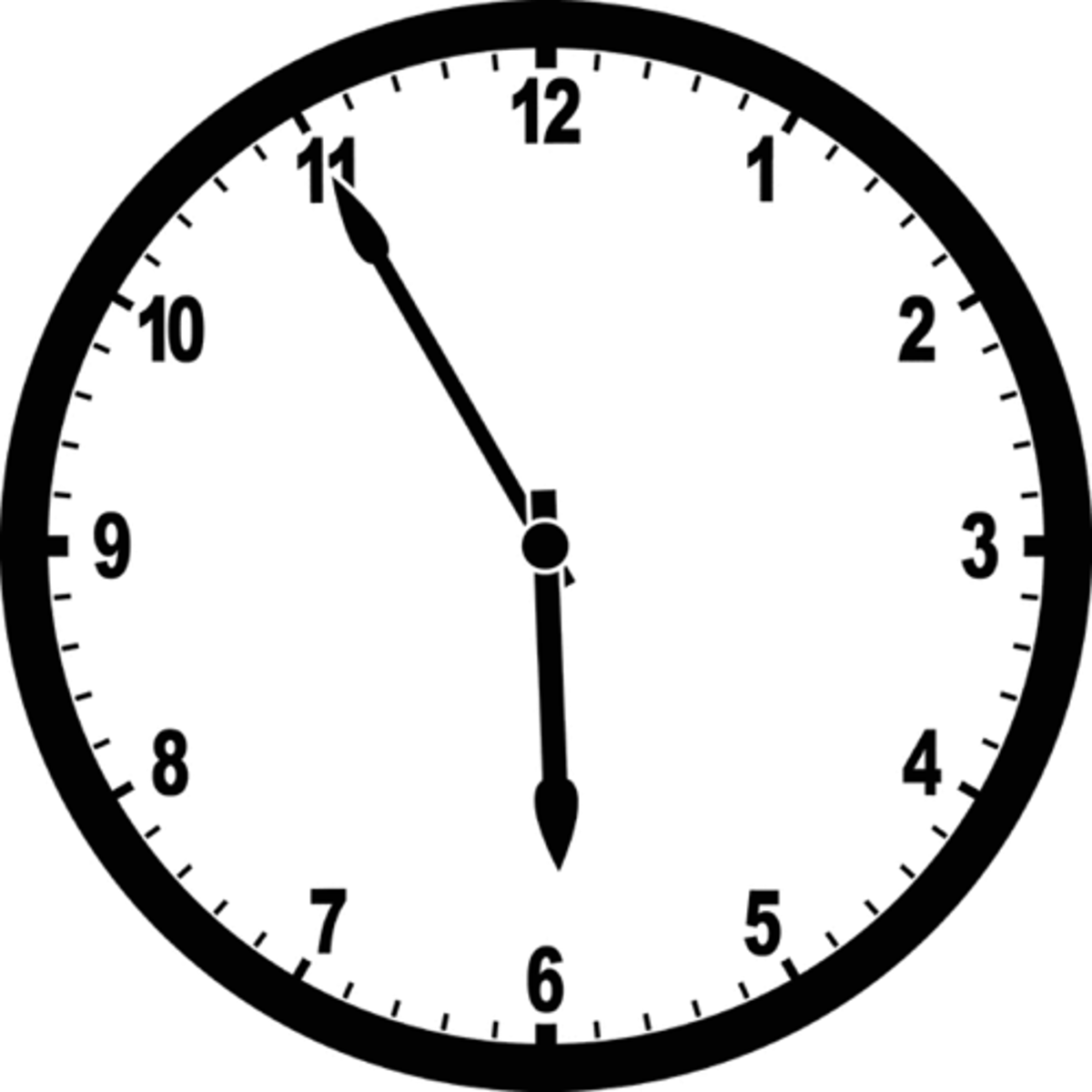 <p>5:55 (chà wǔ fēn liù diǎn)</p>