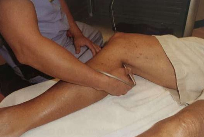 <p>What kind of exam is being performed here?</p>