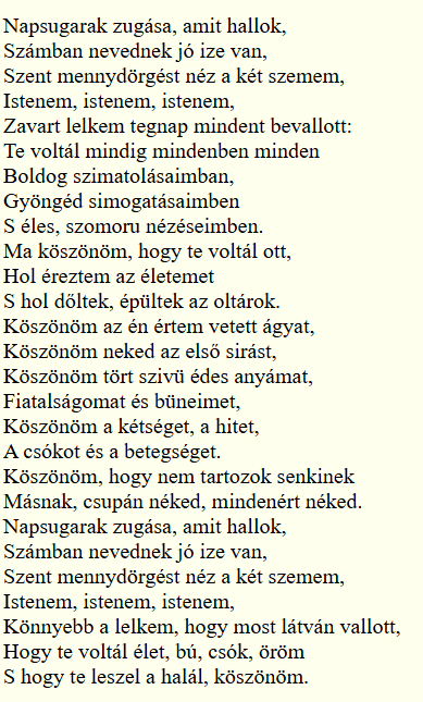 <p>Köszönöm, köszönöm, köszönöm</p>