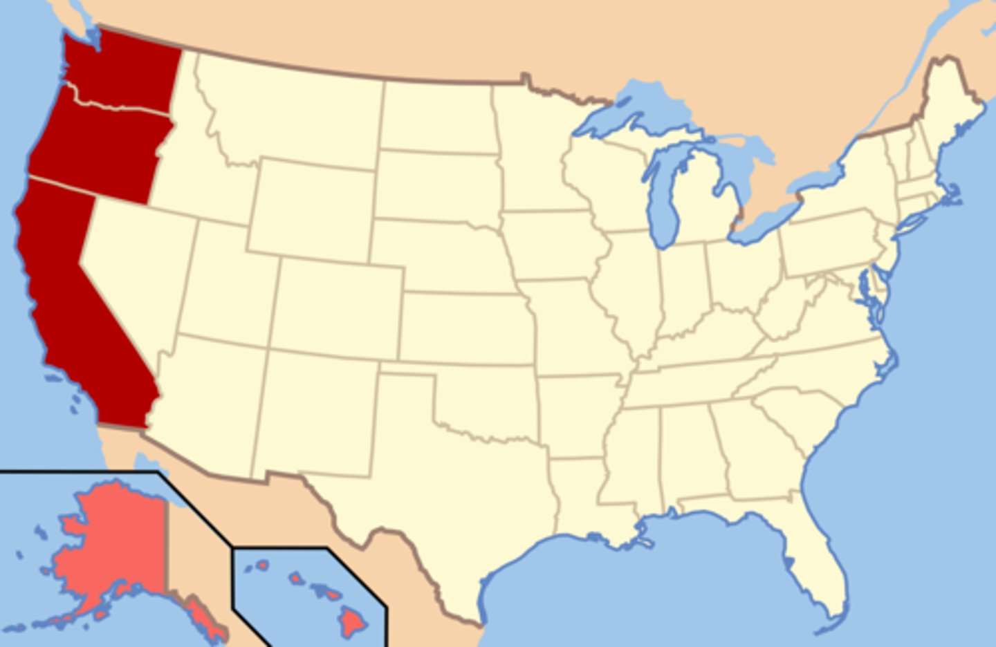 <p>west coast</p>