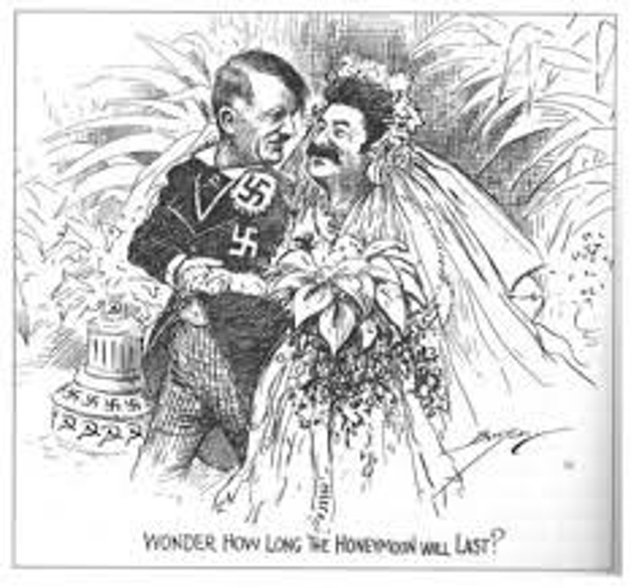 <p>•Hitler&amp; Stalin agreed not to fight eachother</p><p>•divide up parts of Eastern Europe</p>
