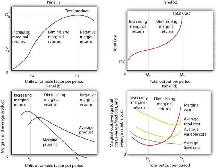 Fig. 2 Relationship between cost and product curves