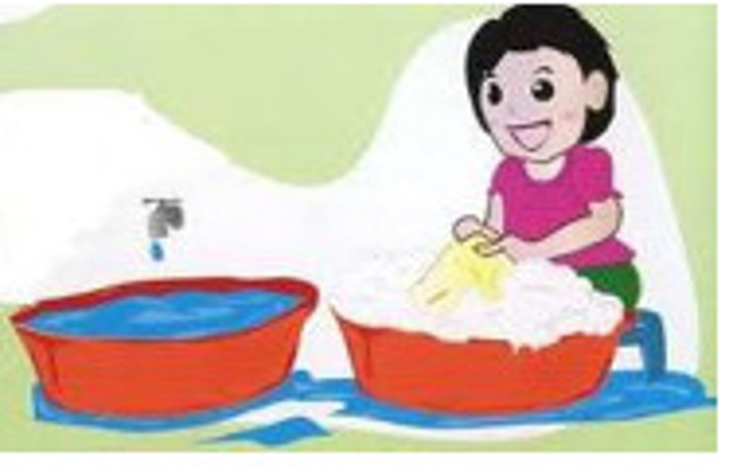 <p>giặt bằng nước</p>