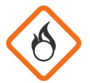 <p>Burns even in the absence of air, and can intensify fires in combustible materials. Should be kept away from ignition sources.</p>
