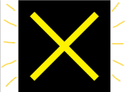 <p>Flashing Yellow X</p>
