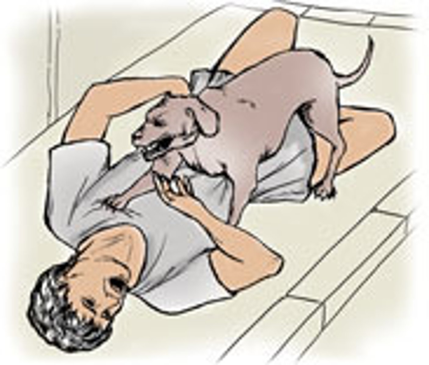 <p>But the dog overpowered Clemens.</p>