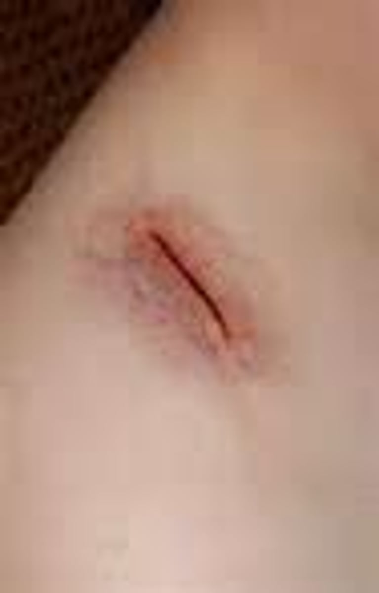 <p>A sharp, smooth cut.</p>