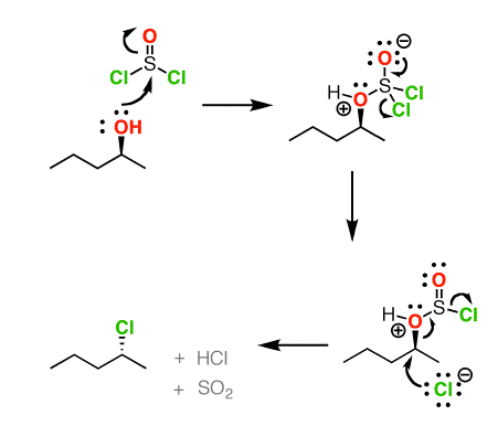 <p><strong>STARTING MATERIAL: </strong>Primary and Secondary Alcohols </p><p><strong>REAGENTS: </strong>SOCl2, Et3N</p>