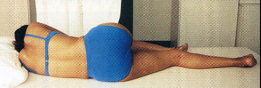 <p>A position where the patient is lying on their LEFT side their RIGHT knee drawn up.</p>