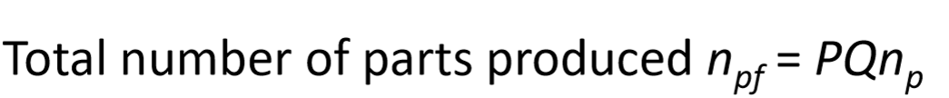 <p>(Number of products x number of parts per product)</p>