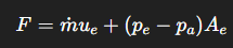 <p><span data-name="one" data-type="emoji">1⃣</span> <strong>Momentum thrust </strong>Comes from accelerating mass to high exhaust velocity<br><span data-name="two" data-type="emoji">2⃣</span> <strong>Pressure thrust </strong>Comes from pressure difference at nozzle exit<br><br></p>