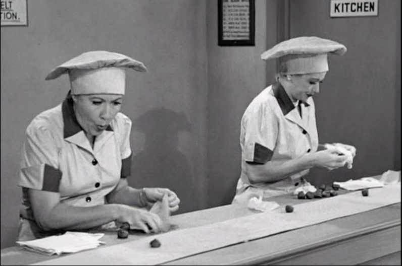 <p>In the Lucy and the Chocolate Factory example from class, describe how the video represents the substrate, active site, enzyme, and product.</p><p></p>