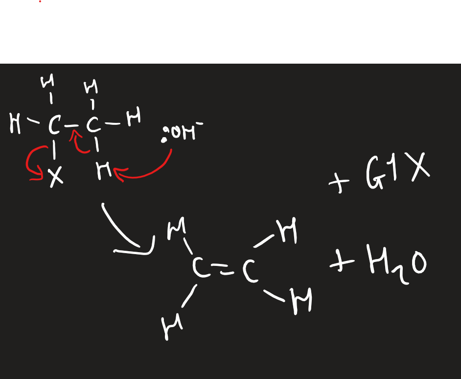 <p>hot and ethanolic</p><p>potassium/sodium hydroxide</p>