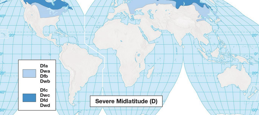 <p><strong>high latitude</strong> climate characteristics: <strong>D</strong></p>