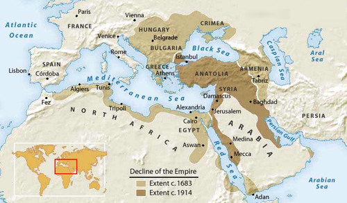 <p>Russian ports in the Black Sea bombarded by the Ottoman Empire.</p>