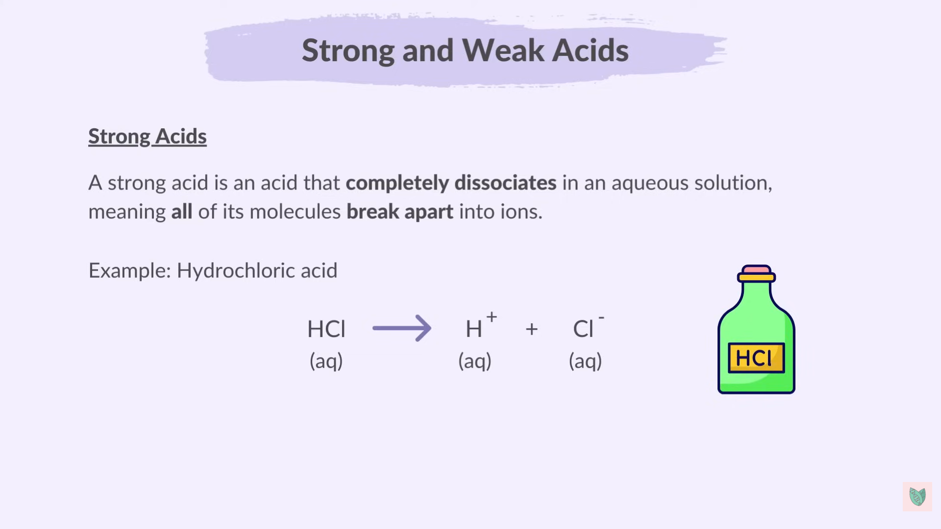 <p>Strong And weak Acid</p>