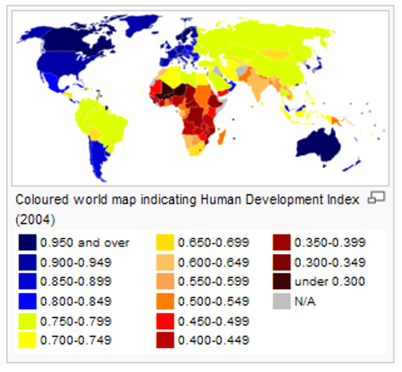 <p>Is a composite statistic of life expectancy, education, and income indices used to rank countries into four tiers of human development.</p>