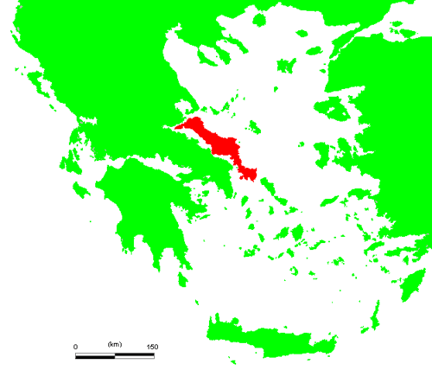 <p>The Greeks had to defend the strait between this island and the mainland because there were land and naval army</p>