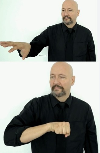 <p>Pull something toward you</p>