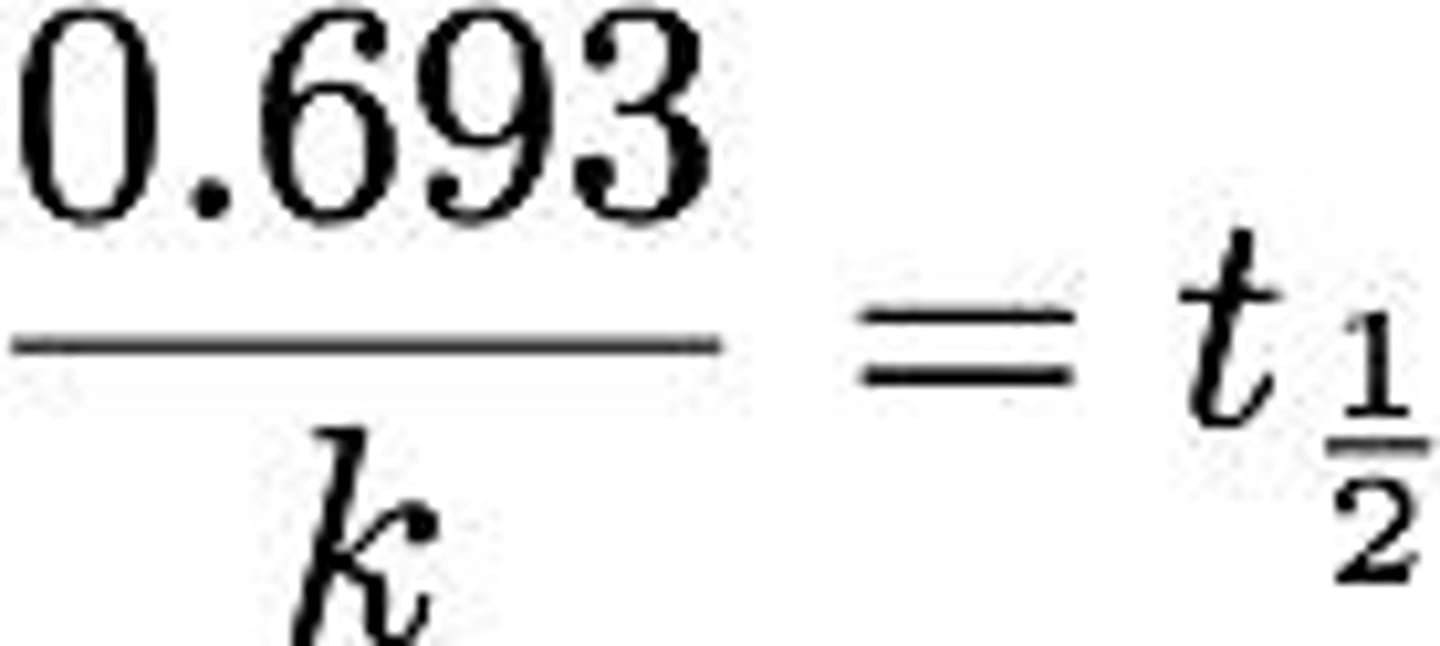 <p>Time required for half of reactant to react.</p>