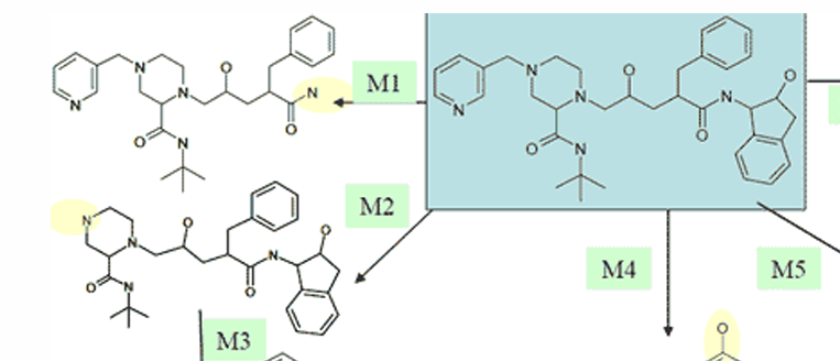 <p>oxidative N -dealkylation (removal of the indene group)</p>