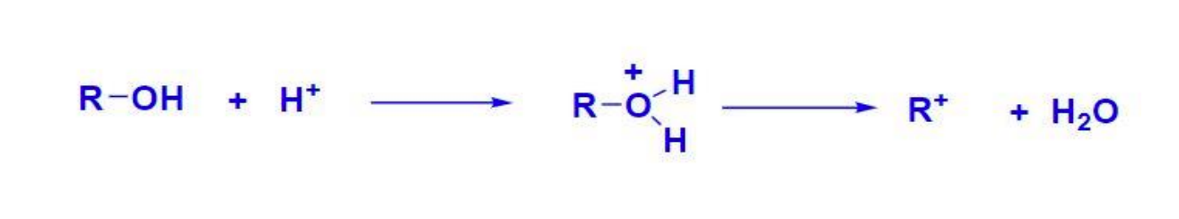 <ul><li><p>Chỉ xảy ra trong <strong>mt acid</strong></p></li><li><p>Khả năng phản ứng : 3 > 2 > 1</p></li></ul>