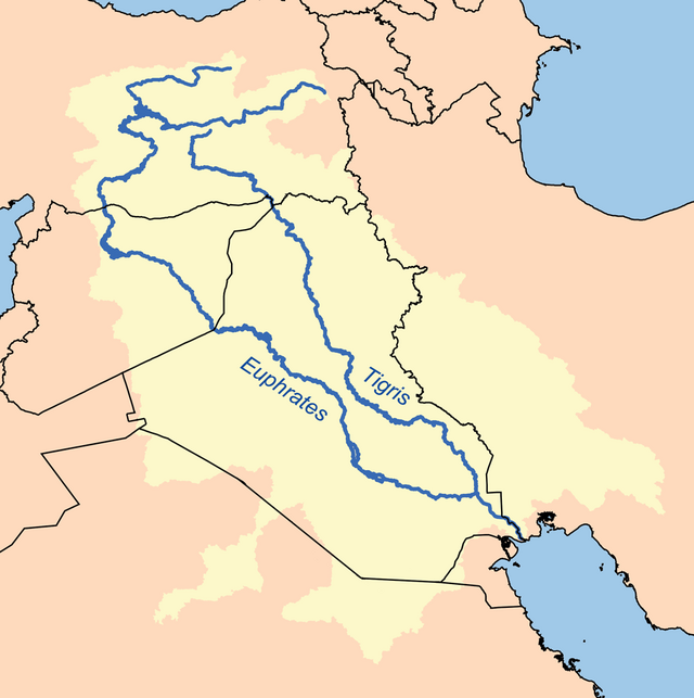 <p>Where is the Tigris and Euphrates river?</p>