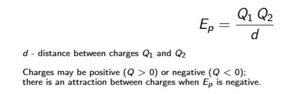 <p>is related to the position in a force field</p>