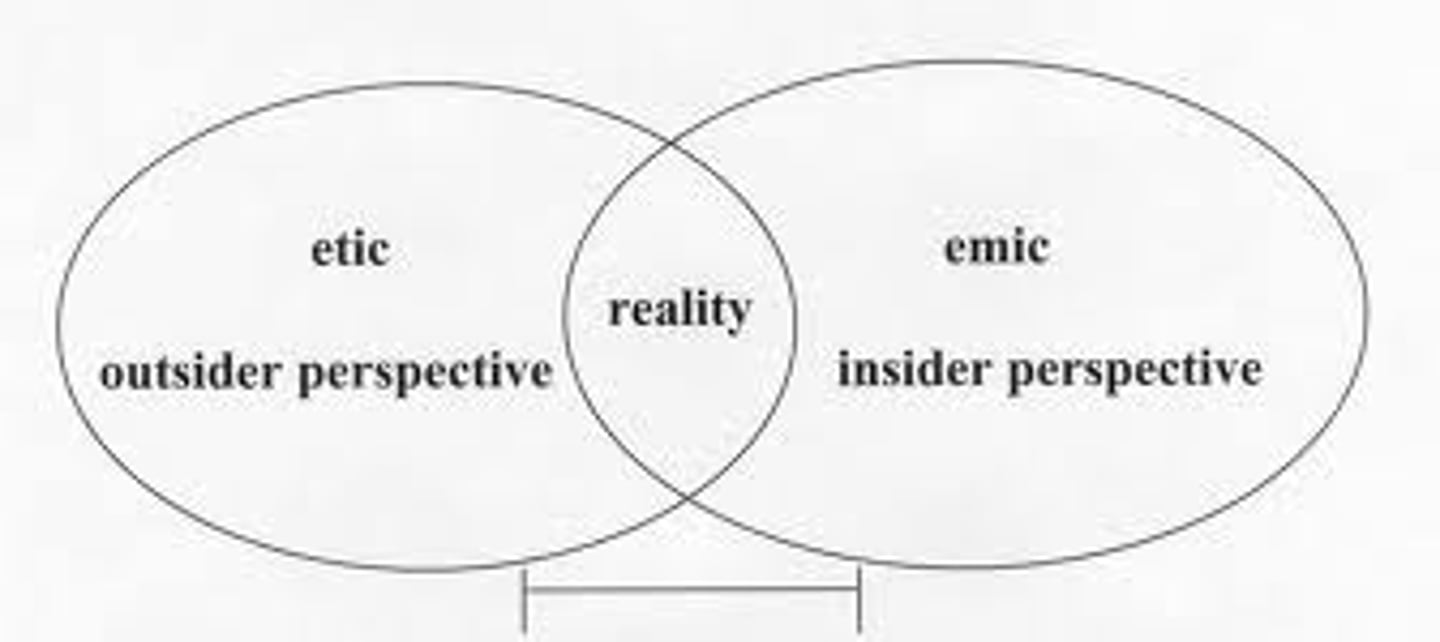 <p>Explain something from a material point of view. (Ex. outsider or quantitative)</p>