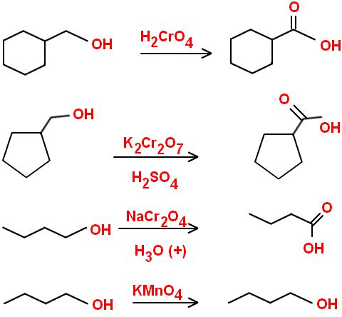 <p>Add a strong oxidizing agent like chromium VI, or sodium or potassium dichromate salts (Na2Cr2O7, K2Cr2O7). </p>