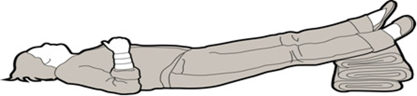 <p>1. lay person down, raise legs 8-12 inches (unless head injury--of so, put in reclining position)</p><p>2. lay vomiting person on left side</p><p>3. cover victim with warmth, seek medical help immediately</p>