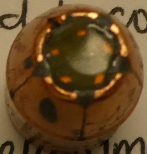 <p>The bullet of which cartridge is shown in this photo?</p>
