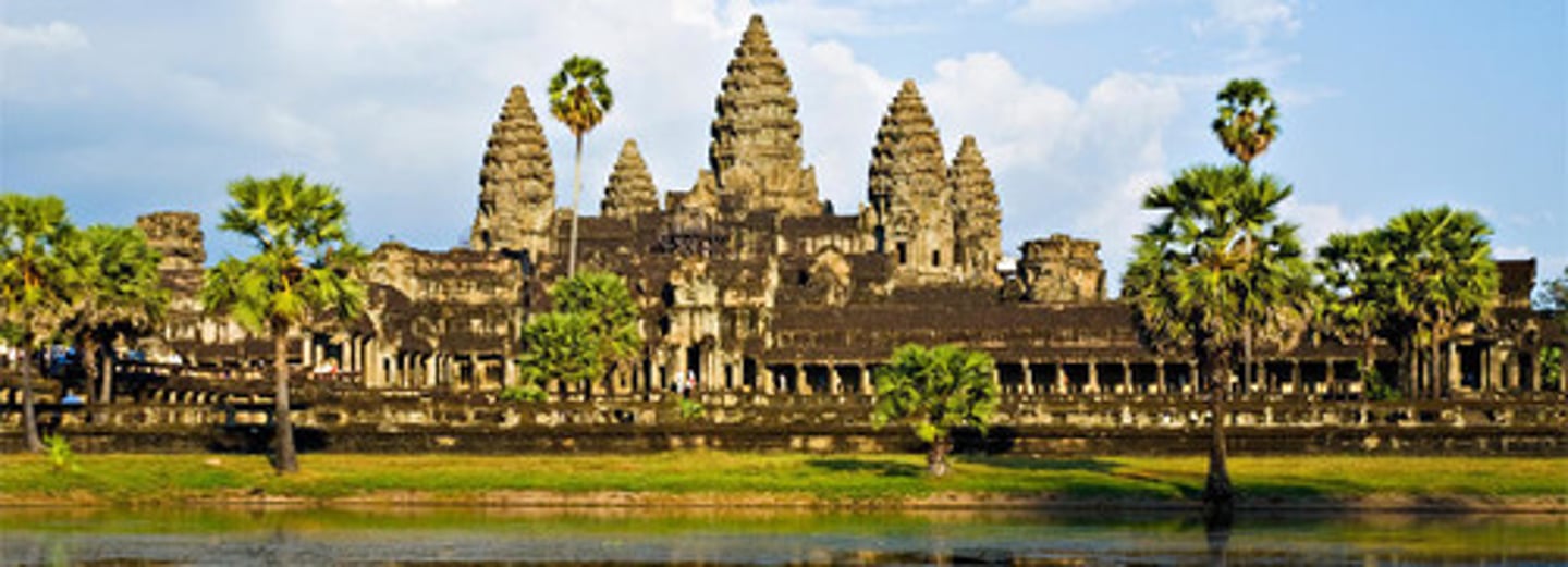 <p>- powerful and long-lasting kingdom on the mainland of SE Asia, centering in what is today Cambodia; reflected strong Indian influence, adopted Hindu, Buddhist beliefs; grew prosperous from rice farming</p><p>• Angkor Wat: largest Hindu temple in the world complex dedicated to Vishnu, only took 30 years to build, strong central govt./wealth</p><p>• Indianization: spread and diffusion of Indian culture, through Asia especially, through trade across Indian ocean</p>