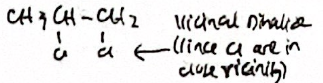 <p>Vicinal Dihalide</p>