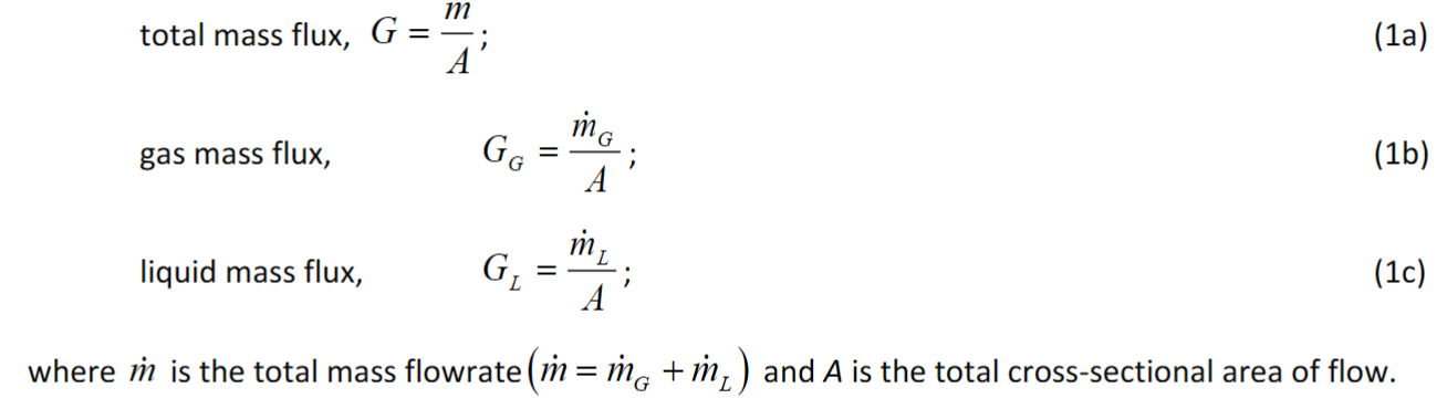 <p>mass is mass and flux is per m squared, donation for mass flux is G</p>