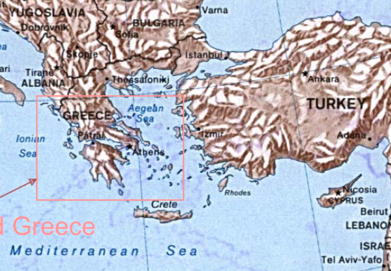 <p>Basic Regions outside of mainland Greece (Anatolia or Asia Minor)</p>