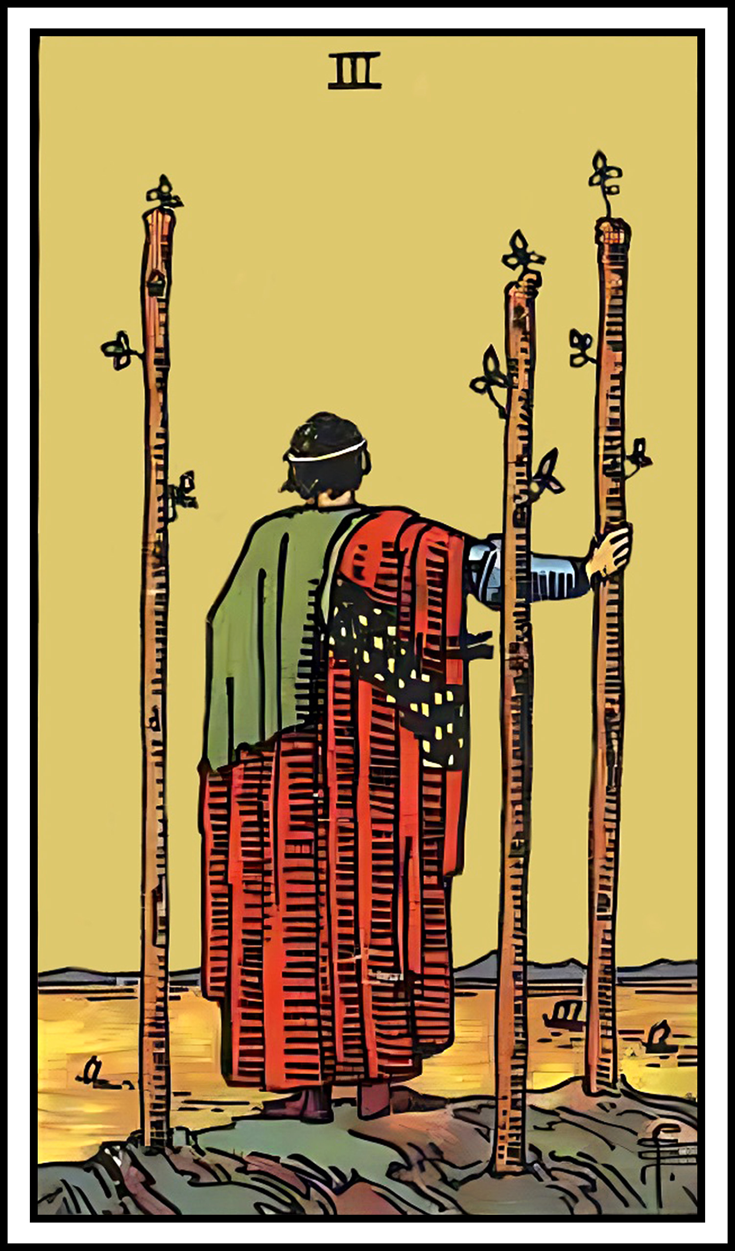 <p>3 of wands</p>