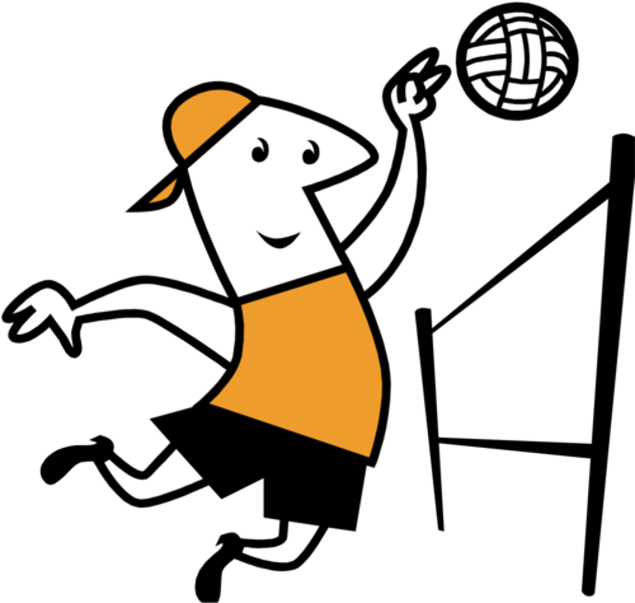 <p>he plays volleyball</p>