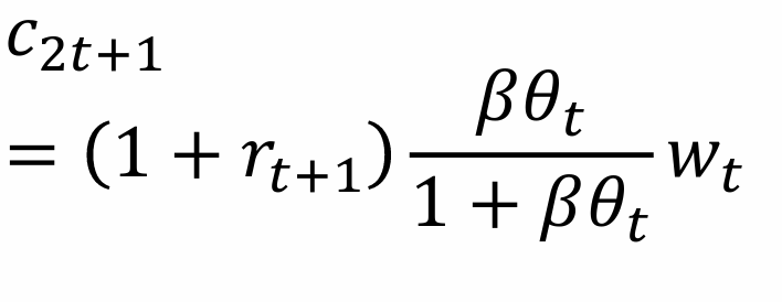 <p>What does this tell us about consumption when old?</p>